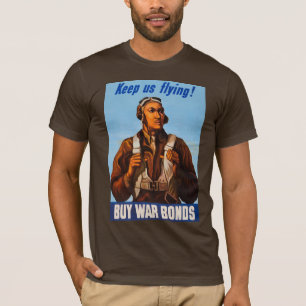Camiseta Aviadores Afro-Americanos Combatem Pilotos do WW2
