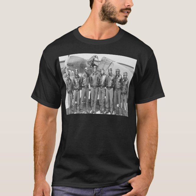 Camiseta Aviadores de Tuskegee, grupo de caudas vermelho (Frente)