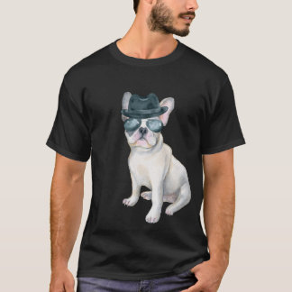 Camiseta Aviadores do chapéu do gângster do buldogue