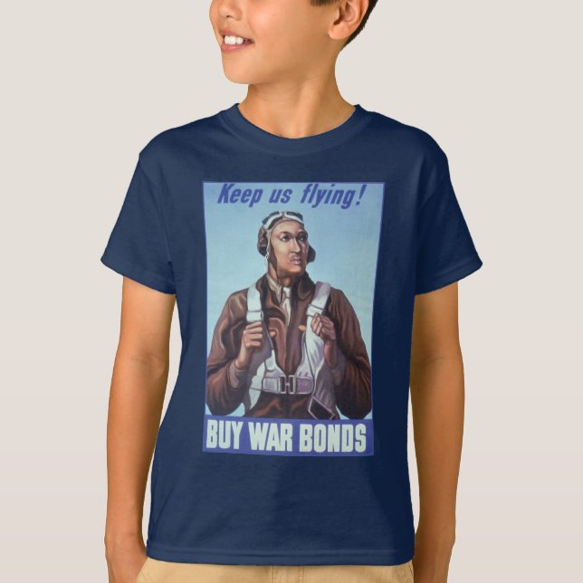 Camiseta Aviadores negros: Serviço Militar de Combate WW2 d (Frente)