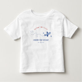 Camiseta Avião Adorável Como o Tempo Voa Primeiro Aniversár
