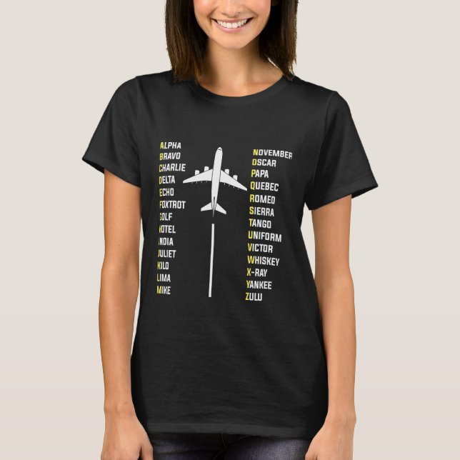 Camiseta Avião Alpha bravo delta (Frente)