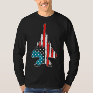 Camiseta Avião Americano Flag Usa Jet Fighter 4 De Julho