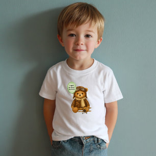 Camiseta Avião Antigo Urso Teddy Caprichoso Personalizado