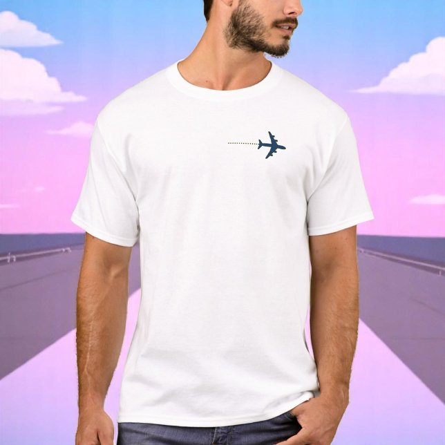 Camiseta Avião azul voador. Presente Piloto (Criador carregado)