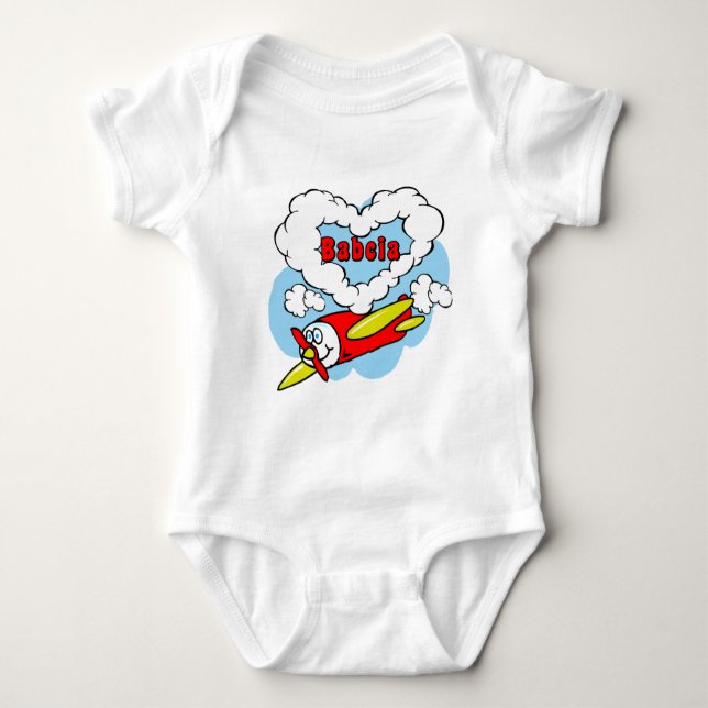 Camiseta Avião Babcia Kids (Frente)