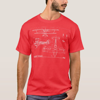 Camiseta Avião-Bomba-Luz de Aviões-Bomba Britânicos Hawker 