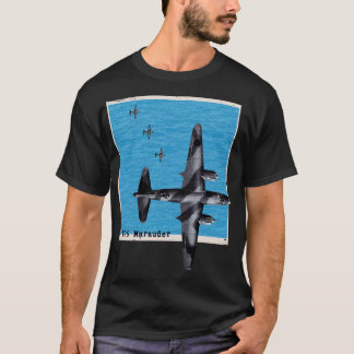Camiseta Avião bombardeiro B26 Marauder WW2 sobre o oceano