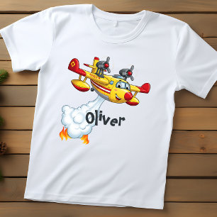 Camiseta Avião Bombardeiro de Água Fofo - Avião de Bombeiro