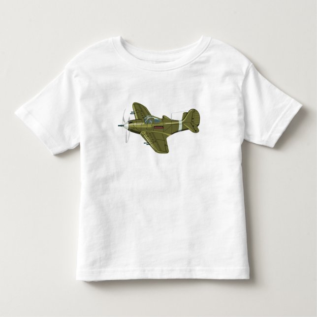 Camiseta Avião-caça-retrô-animação (Frente)