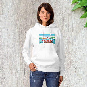 Camiseta Avião Cartoon no Lago Diversão Viagem