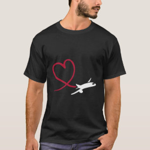 Camiseta Avião com coração
