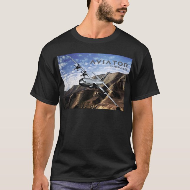 Camiseta Avião das forças armadas de C-130 HERCULES (Frente)