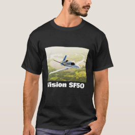 Camiseta Avião de avião de jato de visão SF50