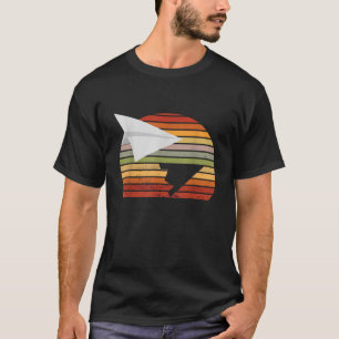 Camiseta Avião de avião de papel de avião em papel de voo r