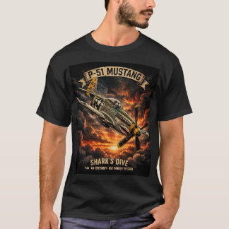 Camiseta Avião de Combate P-51 Mustang