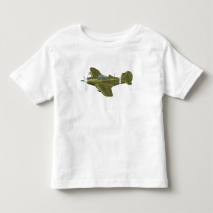 Camiseta Avião de combate retrô de desenho animado