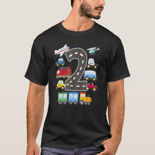 Camiseta Avião de Comboio Aniversário de 2 Anos de Transpor
