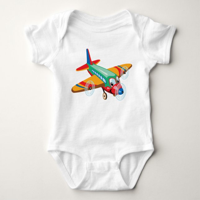 Camiseta avião de desenho animado (Frente)