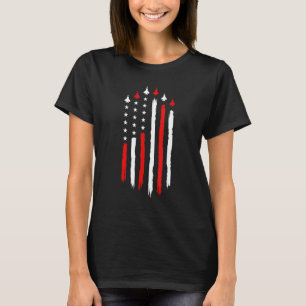 Camiseta Avião De Jato De Bandeira Americano, 4 De Julho