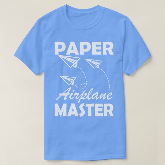 Camiseta Avião de papel mestre w (Frente do Design)
