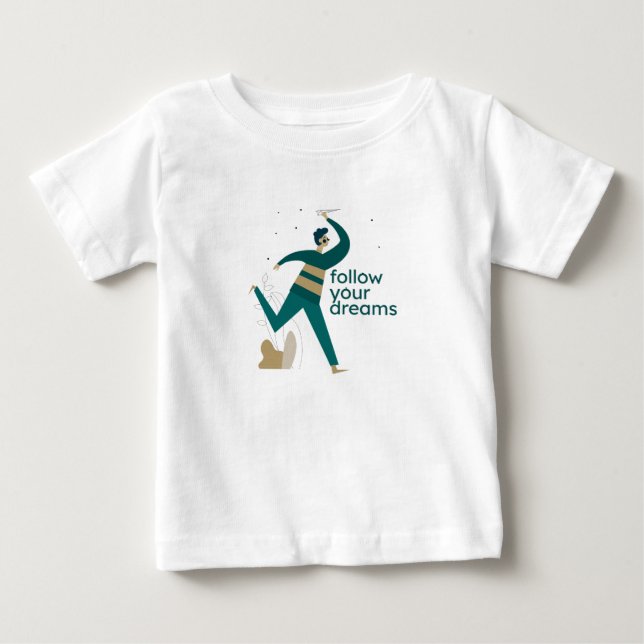Camiseta Avião de Papel Siga Seus Sonhos (Frente)