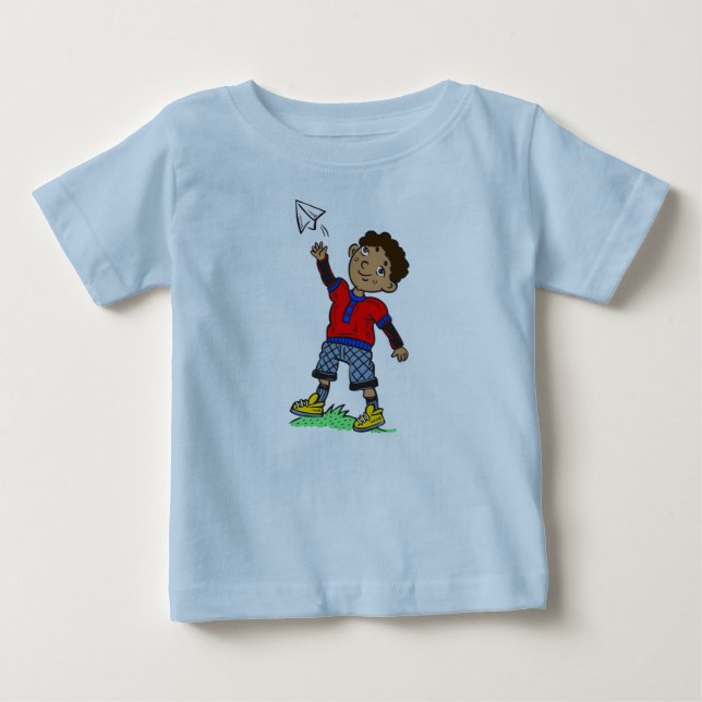 Camiseta Avião de papel voador (Frente)