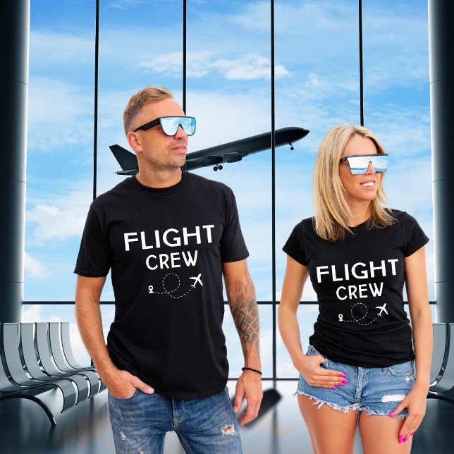 Camiseta Avião de Tripulação de viagem Voo Voo Voando Voand (Criador carregado)