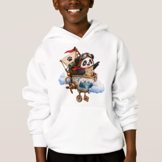 Camiseta Avião do Panda Aventureiro Panda Fofo Steampunk