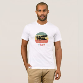 Camiseta Avião Legal & pôr do sol, Estilo Retro Vintage Sim