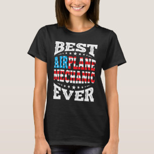 Camiseta Avião Mecânico 4 De Julho Americano