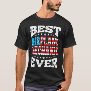 Camiseta Avião Mecânico 4 De Julho Americano