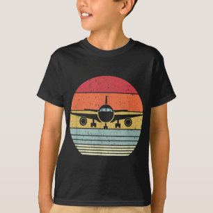 Camiseta Avião. Piloto de estilo retro