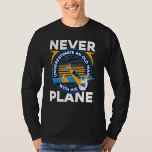 Camiseta Avião-Piloto Voo Voo Velho