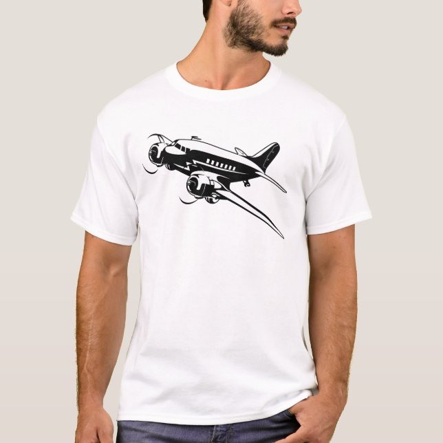 Camiseta Avião retrógrado de animação (Frente)