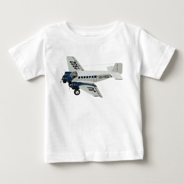 Camiseta Avião retrógrado de desenho animado (Frente)