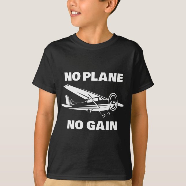 Camiseta Avião Sem Ganho Pilotos Instrutores De Voo Plano O (Frente)