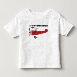 Camiseta Avião Vermelho... é meu aniversário personaliza