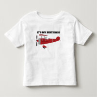 Avião Vermelho É Meu Aniversário Personalizado
