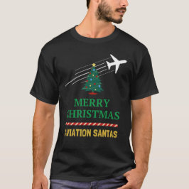 Camiseta Aviation Santas - Piloto de Natal para a Aviação