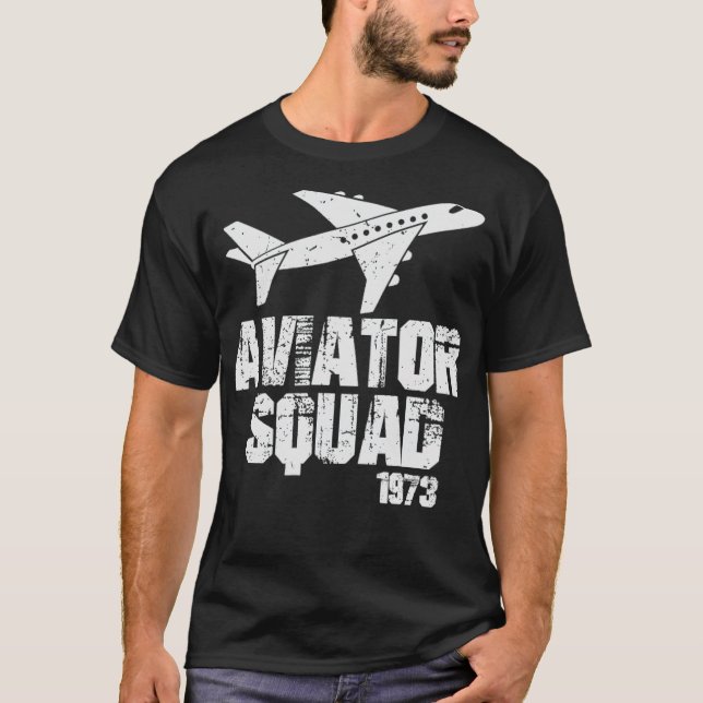 Camiseta Aviator Squad Airplane melhores amigos manga longa (Frente)