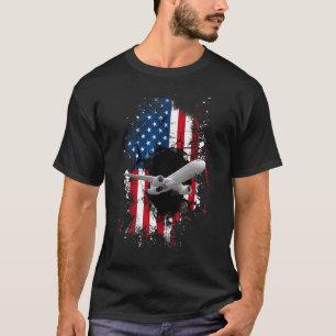 Camiseta Aviões aéreos - avião-piloto de avião de bandeira 