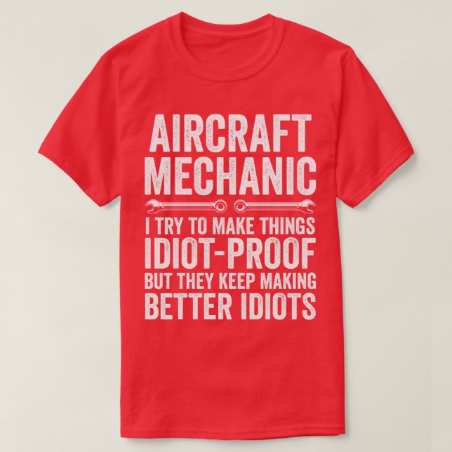 Camiseta Aviões De Fixação Mecânica Funny (Frente do Design)