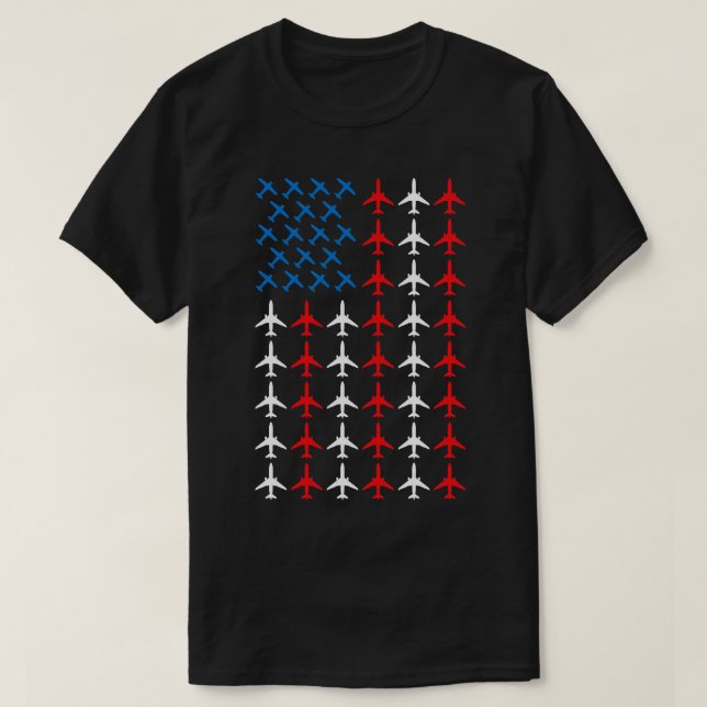 Camiseta Aviões de Sinalizador Americanos (Frente do Design)