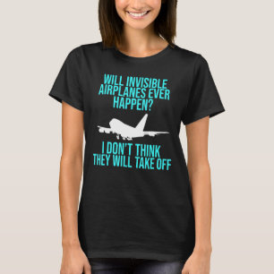 Camiseta Aviões decolam Engenheiro de Engenharia Aeroespaci