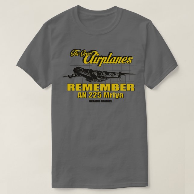 Camiseta Aviões excelentes AN225 Mriya (Frente do Design)