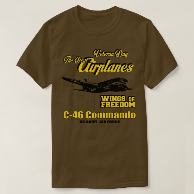 Camiseta Aviões Excelentes Curtim C Commando (Frente do Design)
