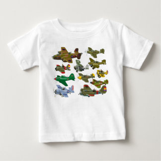 Camiseta Aviões militares retrô de desenho animado
