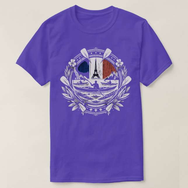 Camiseta Aviron Supporter Comptition Sportive France Rows (Frente do Design)