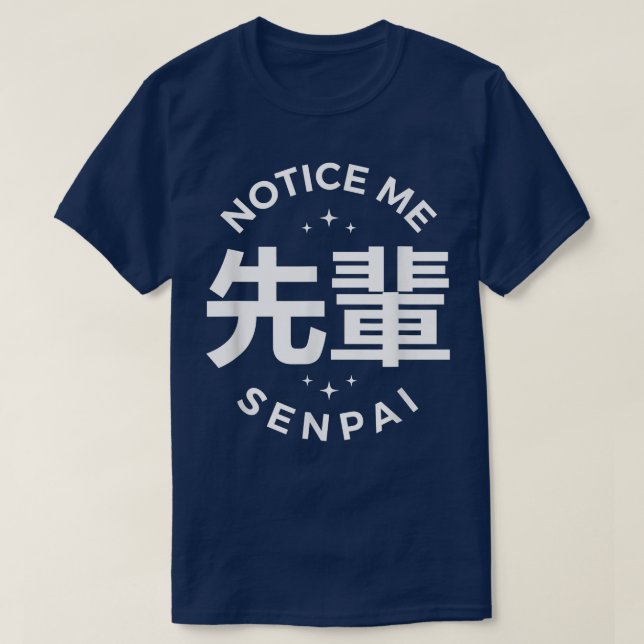 Camiseta Avise-me Senpai (Frente do Design)